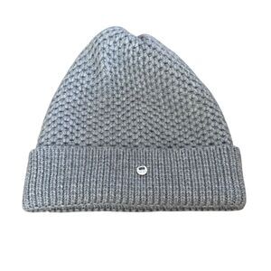 UGG Chunky Knit Gray Winter Beanie Ski Ribbed Cuffed Wool Blend Unisex Hat Cap